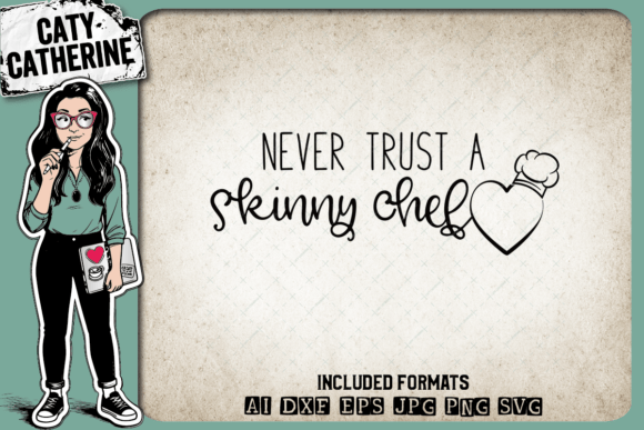Never Trust a Skinny Chef Embroidery Review